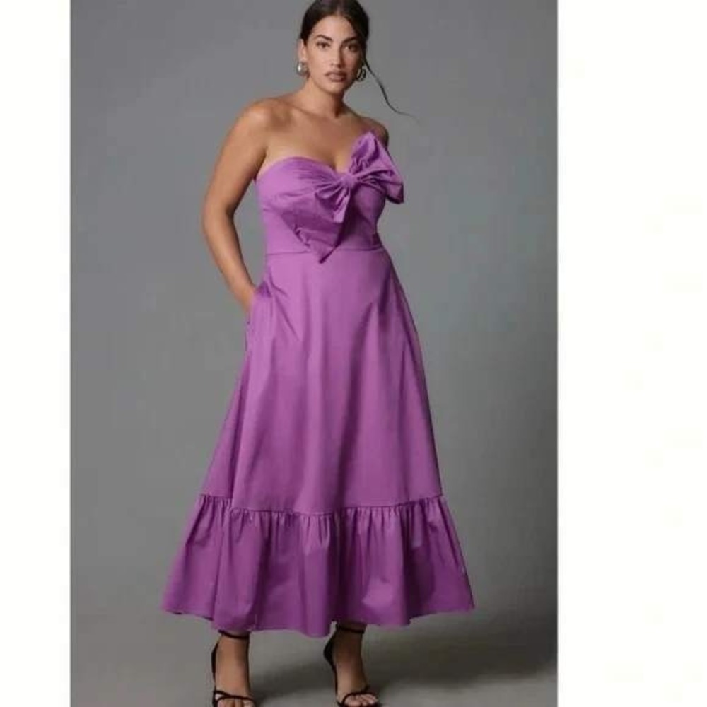 Anthropologie‎ Hutch Bare Bow Top Lilac Purple Womens New With Tags